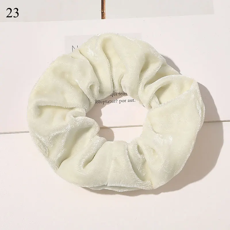 33 Colors Velvet Scrunchie Women Girls Elastic Hair Rubber Bands Accessories Gum For Women Tie Hair Ring Rope Ponytail Holder head scarves for women Hair Accessories