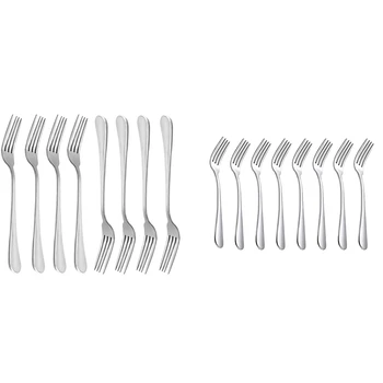 

8x Dinner Fork Heavy-Duty Stainless Steel Dinner Forks 8x 17.5cm Stainless Steel Fork for Dessert Salad