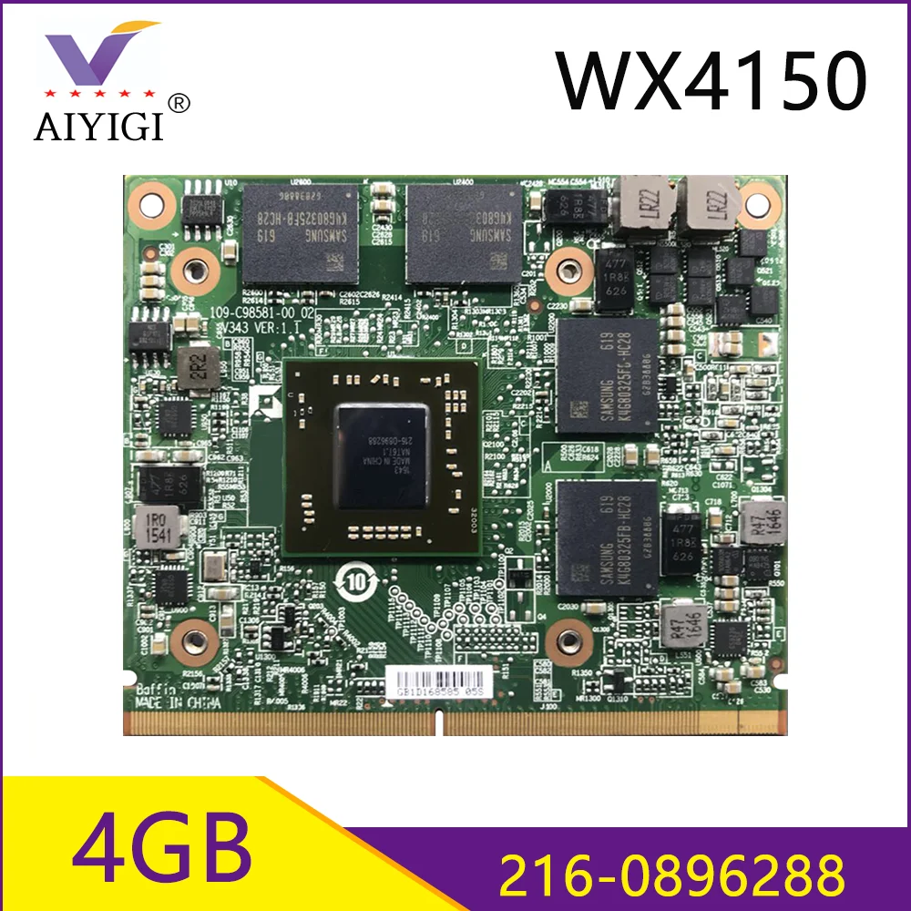 FirePro WX4150 4 Гб 2 216 0896288 с X Кронштейн Видео Графика карты для Dell M7510 M7520 HP Zbook15 G1 G2 100%