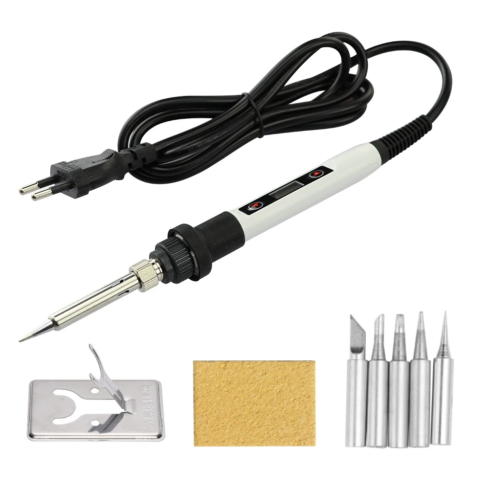 inverter welder Adjustable Temperature Electric Soldering Iron 80W 220V / 110V LCD Digital Display Welding Iron Tips Tin Repair Tools Kit electric soldering iron Welding Equipment