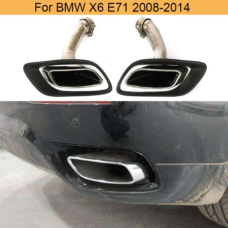 Автомобильные задние наконечники выхлопных газов для BMW X6 E71 2008 2013 автомобильные