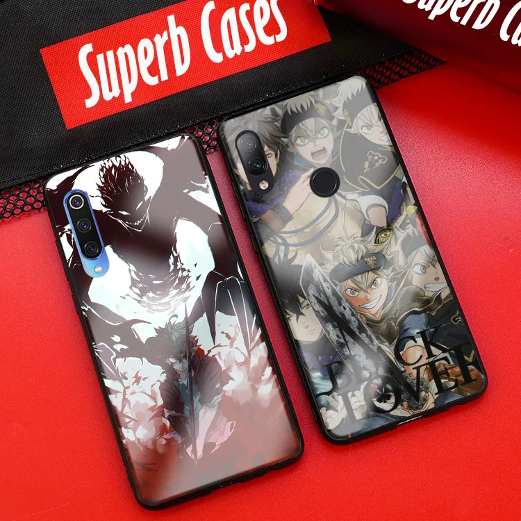 

Black Clover anime Asta phone case for Xiaomi mi 6 x 8 9 se mix 2 2s 3 redmi note 5 6 7 pro glass cover soft silicone shell