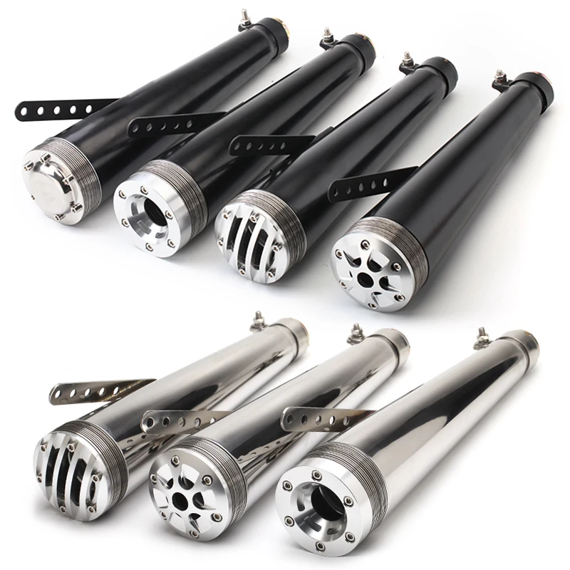 38mm 40mm 43mm 45mm Retro Cafe racer Motorcycle Exhaust Muffler Pipe Modified Tail System For CG125 GN125 cb400ss sr400 |