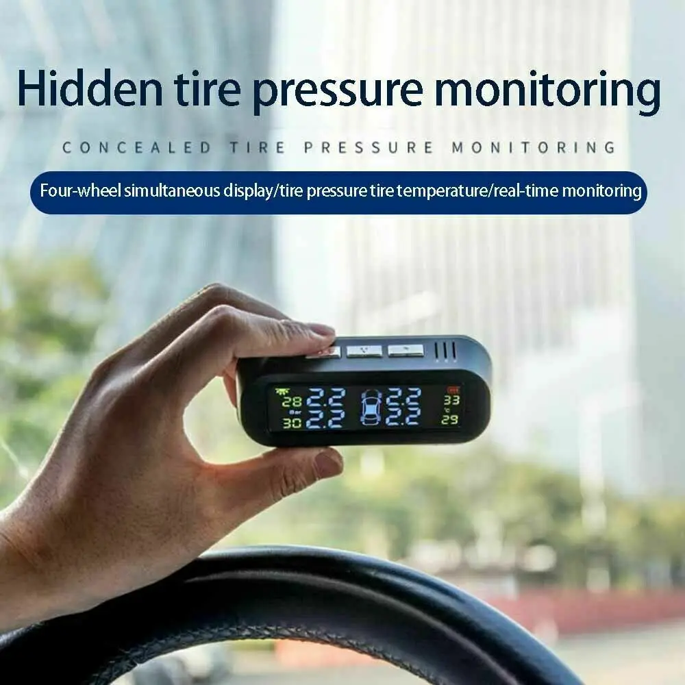 Беспроводная Солнечная Авто рейфендрукконтроллсистема lcd TPMS+ 4 Externe Sensoren бар