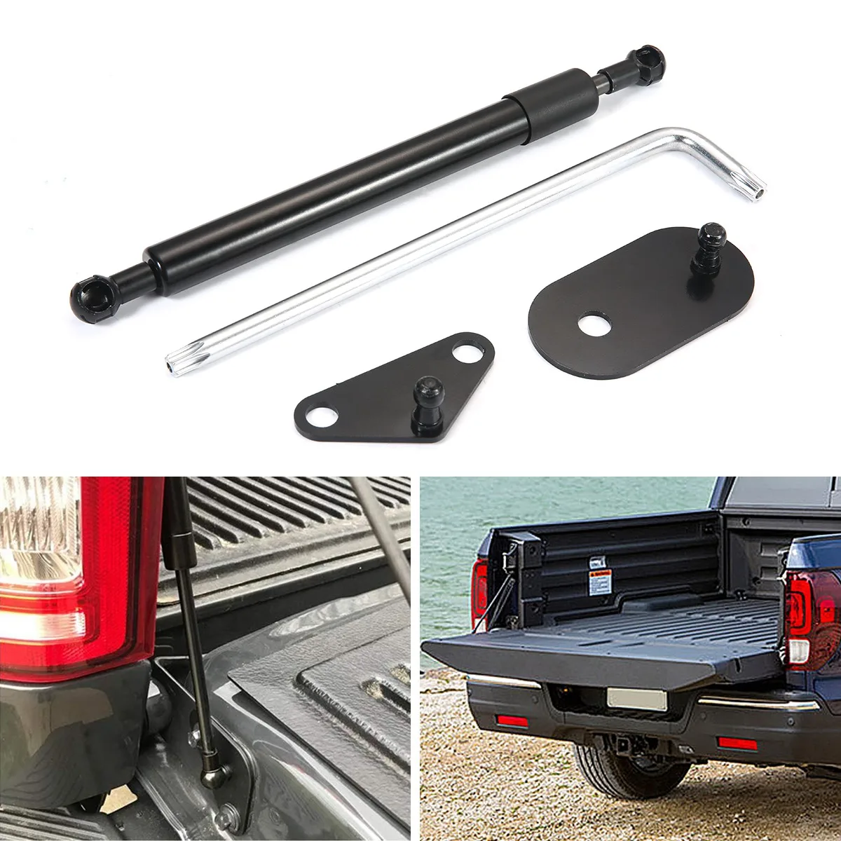 For Ford F150 Rear Trunk Tailgate Assist Lift Supports Shock Struts Rate Rod for Ford F150- On