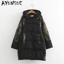 AYUNSUE зимнее пальто Для женщин в Корейском стиле Теплая парка Для женщин куртка с капюшоном для женщин; Большие размеры с Минни Маус Abrigos Mujer Invierno 128043 YY1276