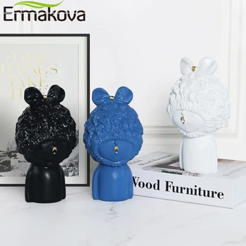 

ERMAKOVA 19cm Creative Loli Figure Figurine Girl Statue Bedroom Office Lolita Modern Art Sculpture Scandinavian Style Decoration