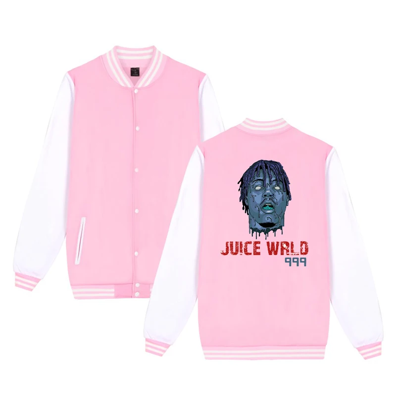 Juice Wrld бейсбольная куртка, зимняя куртка, пальто, женская Толстовка Harajuku, Розовая Одежда для девочек-подростков, женские куртки и пальто