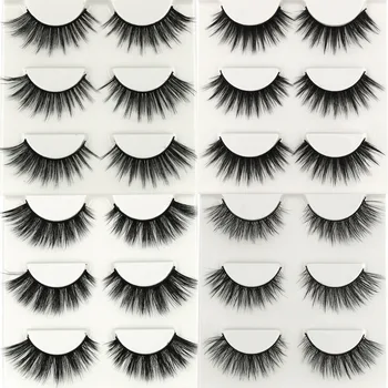 

30 boxes/lot3 pairs handmade false eyelashes 3D multi-layer thick eyelashes long curled natural eyelashes
