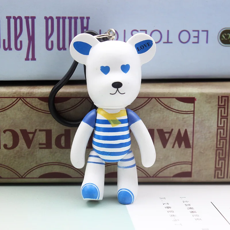 16 Модный бренд резиновый glomy Bear брелок для ключей женская сумка автомобильный брелок для ключей ювелирные изделия подарок сувениры llavero - Цвет: 16
