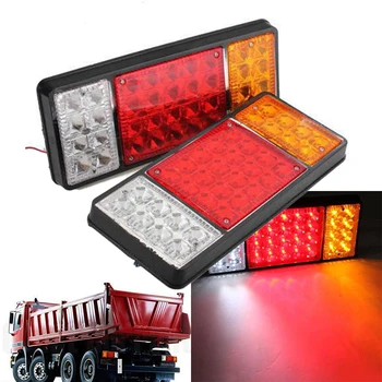 

Shockproof Car LED lights Rectangle 36LED Taillight Lamps Trailer Truck Caravan Waterproof