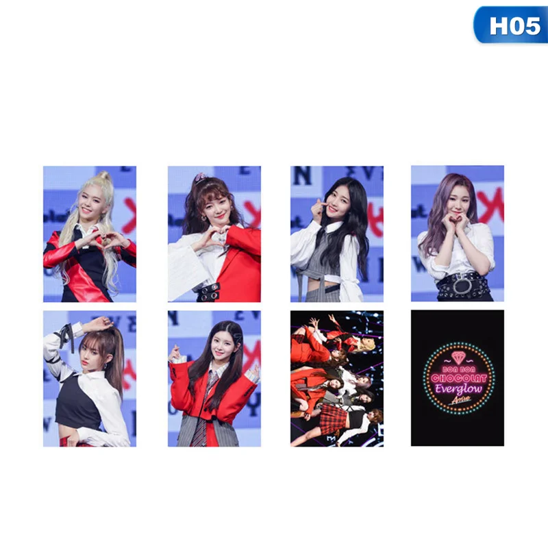 05 Набор корейских KPOP Everglow набор альбомов двухсторонний маленький набор карт ПВХ карты самодельные LOMO карты фото карты - Цвет: 05