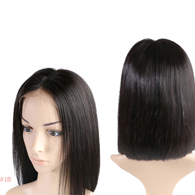 13x4/13x6 Синтетические волосы на кружеве парики 10A 150%/180%/200% плотность бразильские прямые волосы Волосы remy натуральный черный Парики