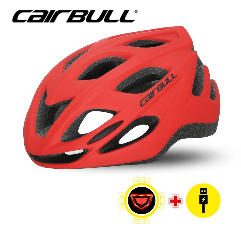 4 Color MTB Cycling Ultralight Light Helmet Road Bike USB Flashinglight Safety