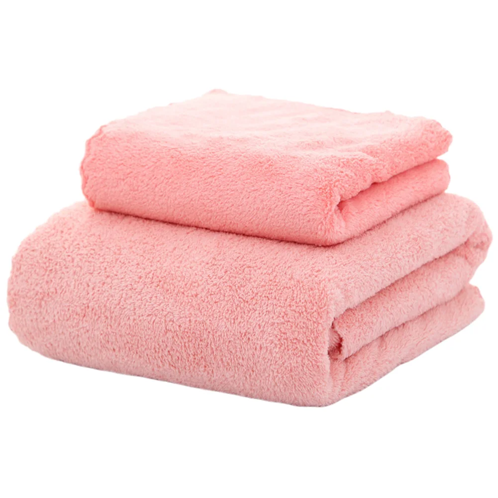 Hygeian, для путешествий, для плавания, для тела, для душа, комфортное, водопоглощающее, мягкое, чистящее, домашнее банное полотенце, коралловый бархат, сверхтонкое волокно - Цвет: Розовый