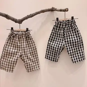 

Autumn New Baby Boys Harem Pants Toddler Girls Plaid Pants Fashion Kids Trousers Baby Clothing 0-24M