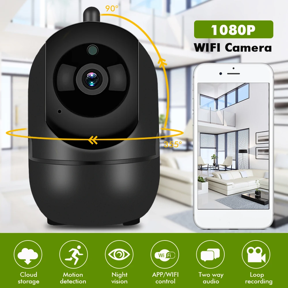 

1080P HD WiFi Network IP Camera 2.0MP Night Vision motion detection Two Way Audio Home Security System Baby Monitor CCTV Camera