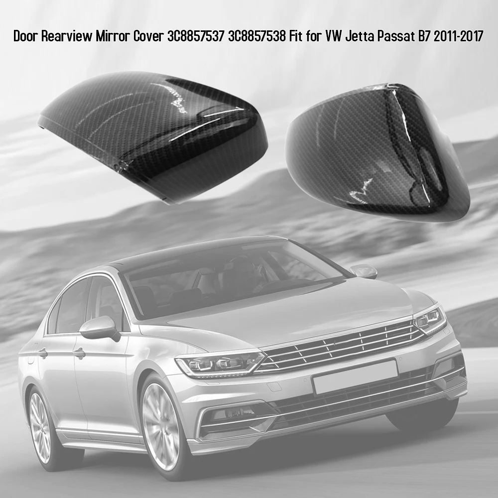 1 пара двери зеркало заднего вида крышка подходит для VW Jetta Passat B7 2011- пластик Материал 3C8857537 3C8857538 авто аксессуары