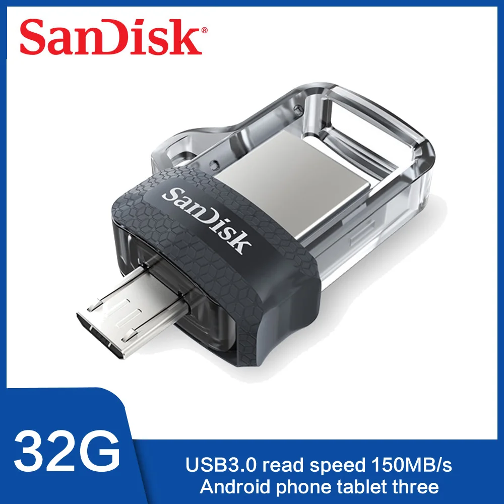 SanDisk 16G 32G 64G USB3.0 классная черная Скорость чтения 150 МБ/с. Android мобильный телефон