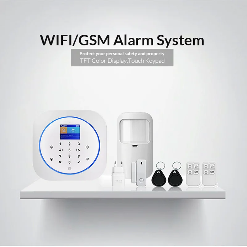 KERUI G12 GSM/Wi-Fi Сигнализация Полный сенсорный RFID карта панель домашняя охранная сигнализация хост беспроводное приложение управление мультиязыковая поддержка