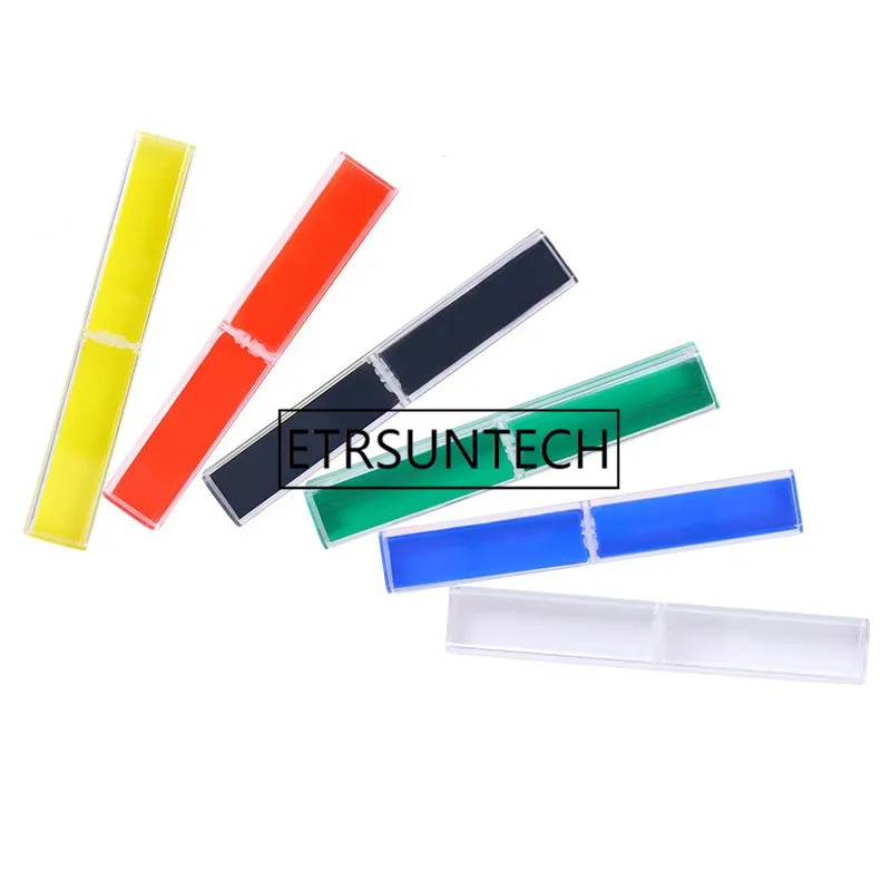 500 Teile/los Bunte Kristall Transparent Kunststoff Stift Box Geschenk Box Metall Stift Box Transparent Kunststoff Bleistift Fall – Detail 4