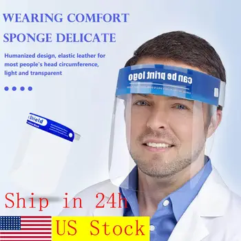 

10PCs Anti Splash Mask Protective Face Shield Transparent Flip Up Elastic Band Full Face Cover Adult Dust-proof Outdoor Cleaning