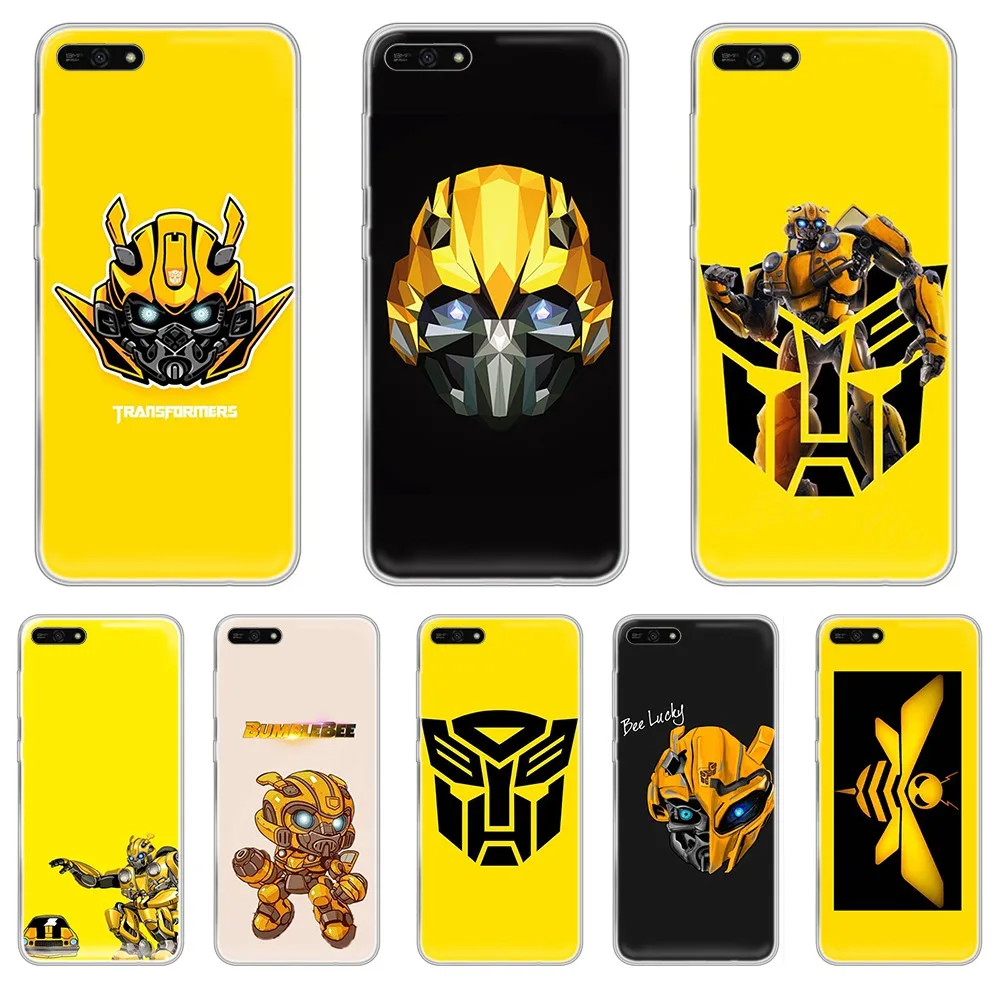 Прозрачный чехол для телефона с трансформерами Bumblebee autobot funda HUAWEI honor mate 7A 8S 8X 9 9X 10 20
