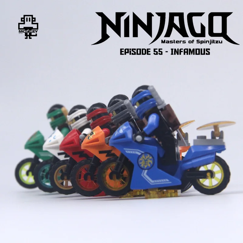

Hot Ninja Kai Jay Zane Cole Lloyd Carmadon Ninja figures Building Blocks With Motorcycle Compatible With Toys