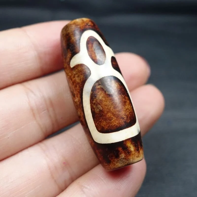 极品藏传老玛瑙财神天珠  6