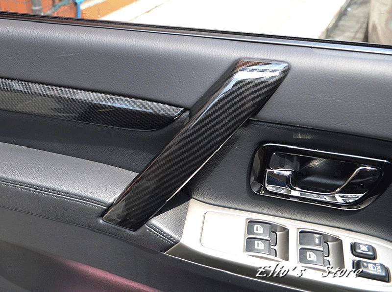 4 шт. ABS пластиковый салон, дверь, подлоктоник декоративная накладка для Mitsubishi Pajero V80 Shogun Montero Limited 2007