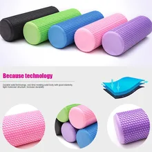 45 см Йога блок и ролик EVA фитнес тренировка пена ролик массаж Пилатес упражнения для тела тренажерный зал с триггерными точками BB55
