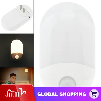 

Plug-in LED Night Light with Motion Sensor PIR Human Activated Wall Light for Bedroom Bathroom Stairs Kitchen Hallway