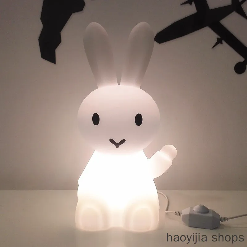 New children's children baby Christmas birthday gift toy living room bed desk dimmable table lamp 6cm rabbit hare rabbit night