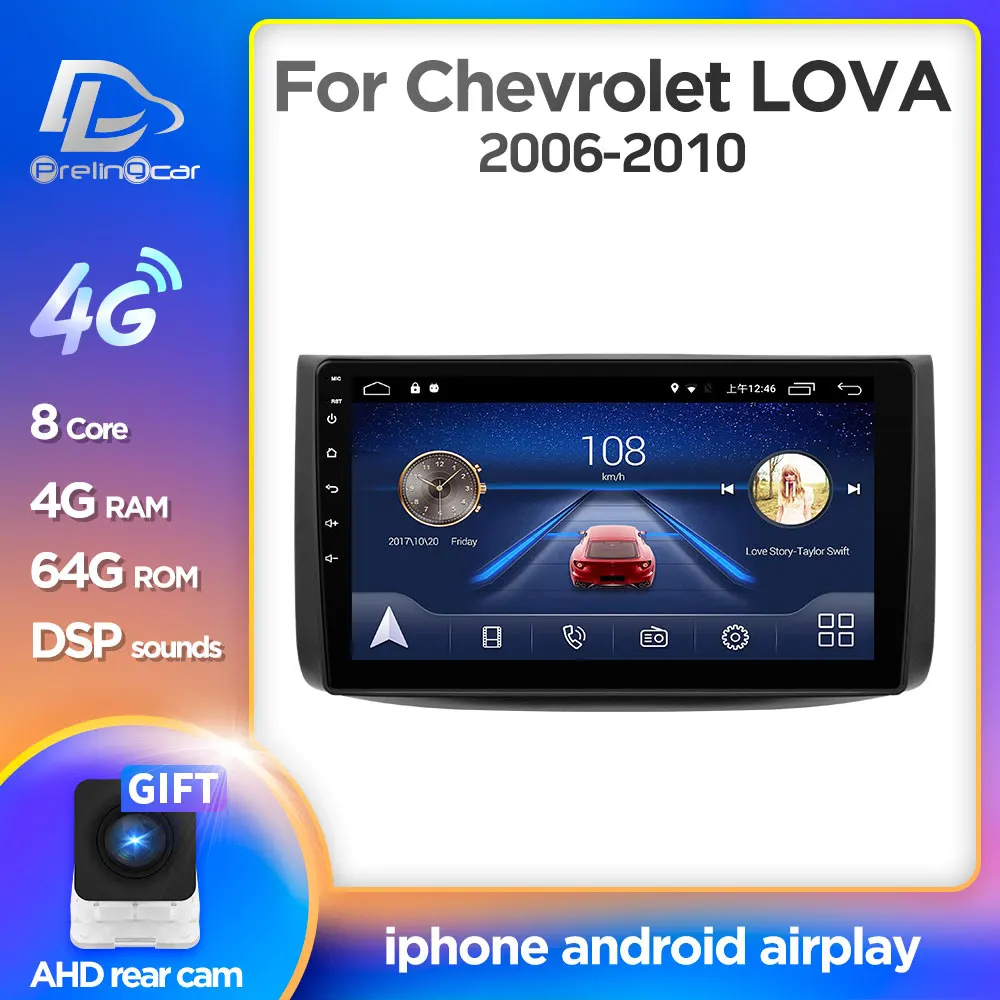 Автомобильная Мультимедийная система Prelingcar Android 10 0 для Chevrolet Lova Captiva Gentra Aveo Epica 2006