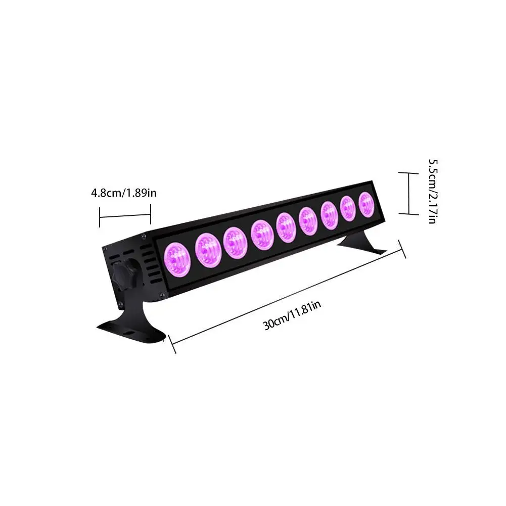 27 Вт УФ 9 светодиодный светильник, портативный черный светильник, лампа для УФ-плаката, УФ-арт, затемненная ультрафиолетовая лампа, DJ, вечерние, EU/US/UK/AU Plug