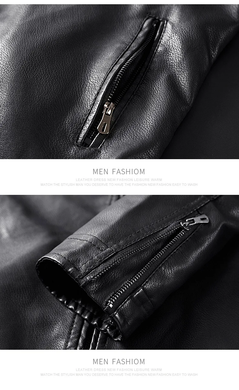 Spring And Autumn MEN'S Leather Coat Autumn And Winter New Style Handsome Biker Coat Pu Locomotive Leather Jacket