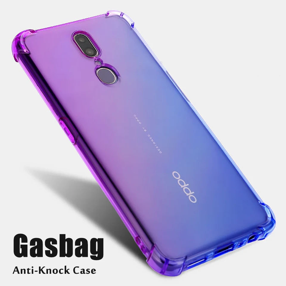 Постепенное изменение цвета чехол для OPPO F5 F7 F9 Pro F11 задняя крышка на для OPPO A9 A7 AX7 A5S Прозрачный чехол для OPPO A3S A3 крышка