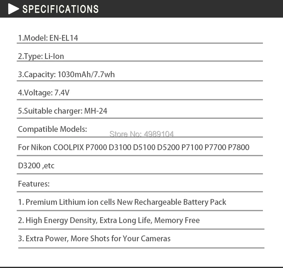 ENEL14 EN-EL14 камера Батарея адаптер переменного тока для Nikon DF D5300 D5200 D5100 D3300 D3200 D3100 P7100 P7700 P7800 P7000 RU EL14 EN-EL14a EL14a