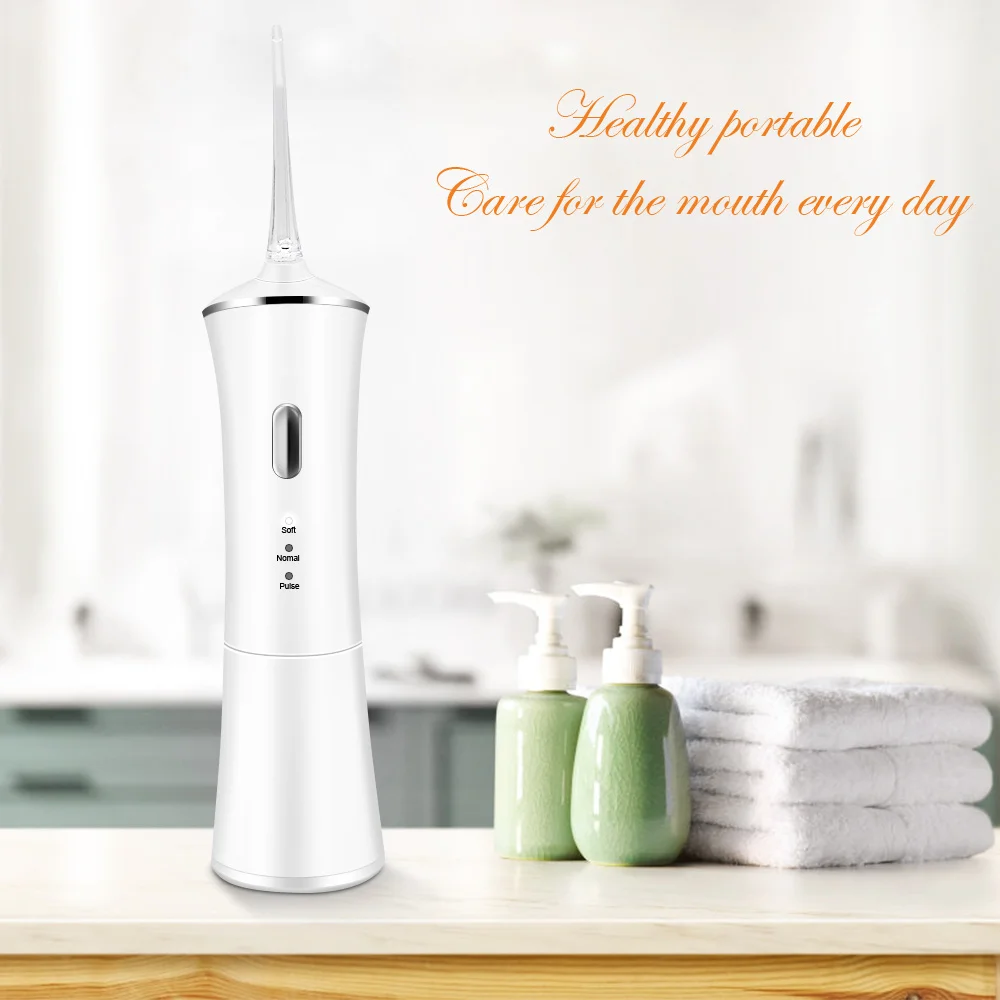 

LKE Oral Irrigator USB Rechargeable Water Flosser Portable Dental Water Jet 160ML Water Tank Waterproof Teeth For Cleaner