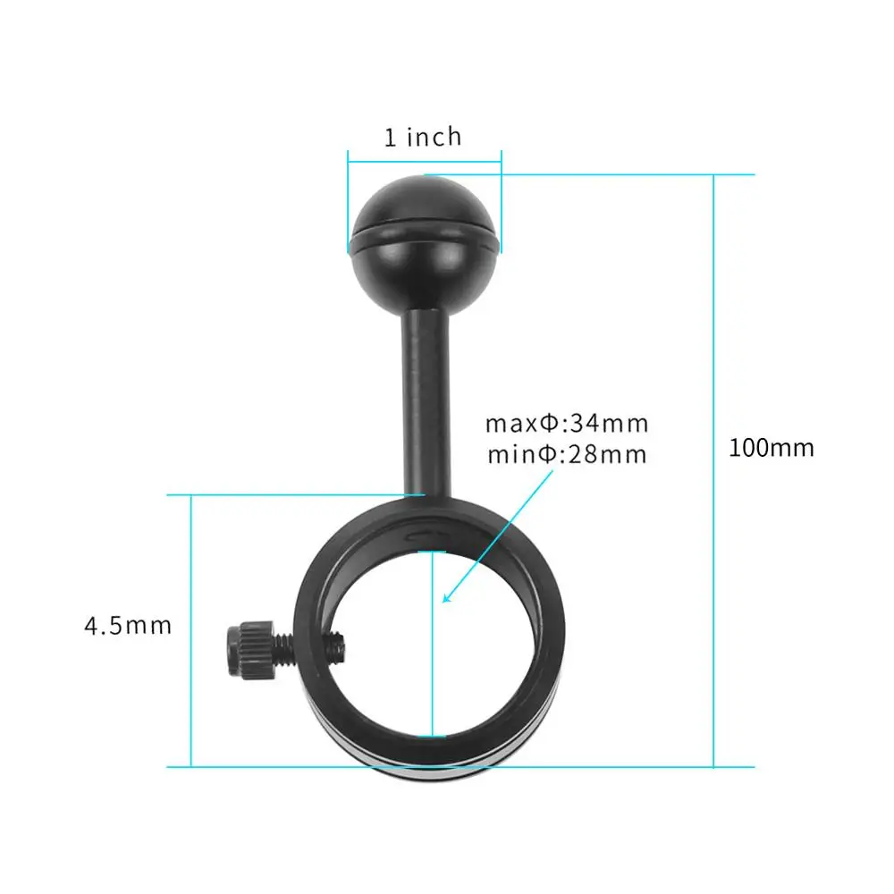  Aluminum alloy Diving Camera Holder Handle Tray Grip Bracket Flashlight Kit for Go Pro Action Camer