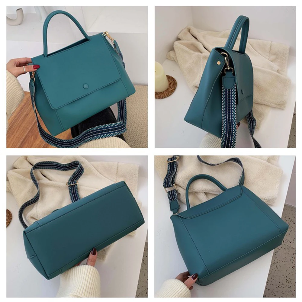Fashion Simply PU Leather Crossbody Bag For Women 2020 winter Solid Color Shoulder Messenger Bag Lady Chain Travel Small Handbag