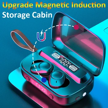 

TWS Bluetooth 5.1 Earphones 2000mAh Charging Box Wireless Headphone 9D Stereo Sports Waterproof Earbuds Headsets With Clock