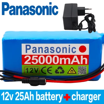 

100% original 18650 12V Battery pack Large capacity12v 25Ah 18650 lithium battery protection board 12v 25000mAh capacity+Charger