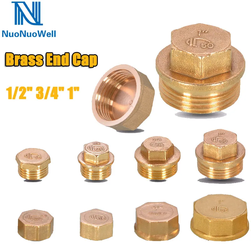 NuoNuoWell BSP 1/2 &quot3/4" 1 "латунный шестигранный мужской/женский заглушка Фланцевая
