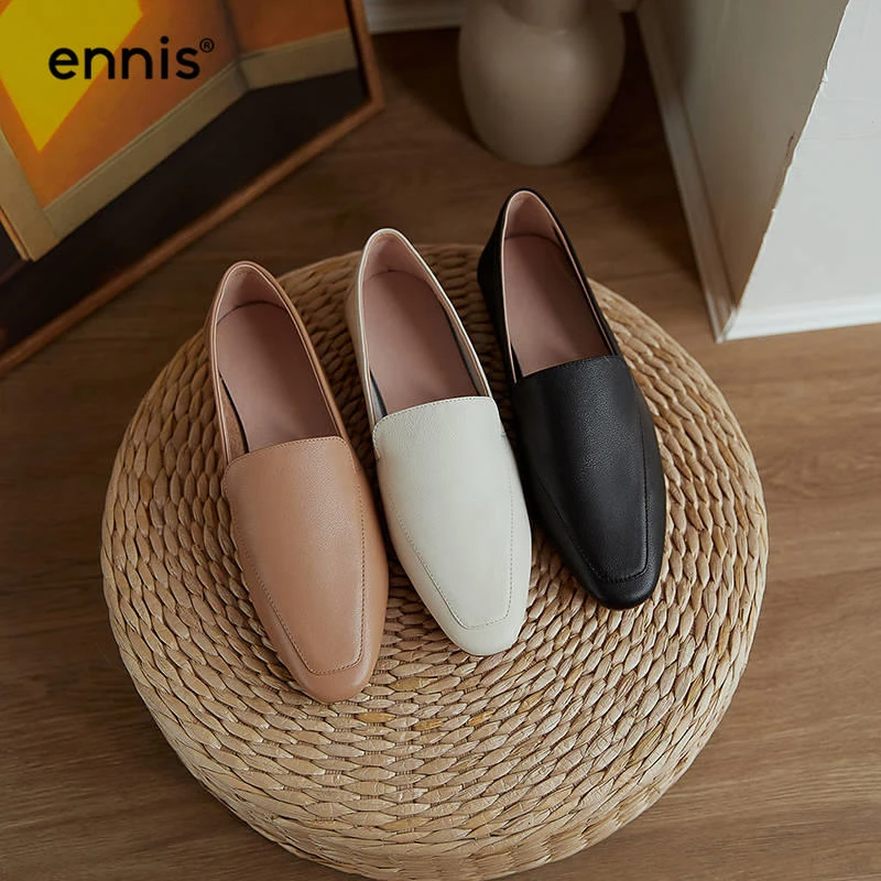 ladies white soft leather loafers