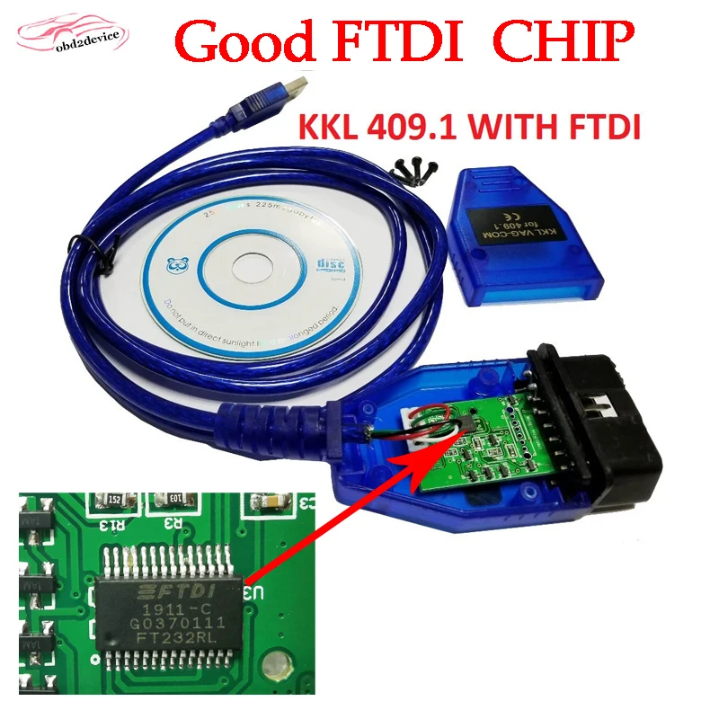 Диагностический сканер forVAG KKL 409 USB FTDI OBD2 KKL409 для автомобилей серии VAG