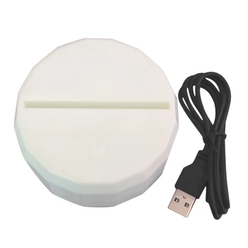 

3D Base Gift Led USB Cable Acrylic Night Light Remote Control Lightweight Modern Blocking