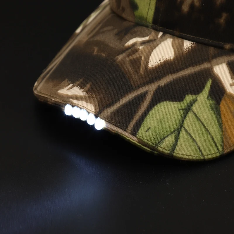 SEWS-камуфляжная кепка для ночной рыбалки, USB перезаряжаемая бейсболка для бега на открытом воздухе, дышащие бейсболки, хип-хоп, вечерние, Holid