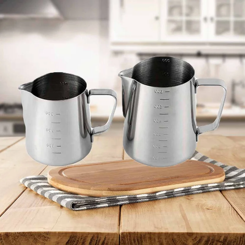 Inner Scale Espresso 600ml Coffee Milk Frothing Pitcher Stainless Steel Creamer Macchiato Cappuccino Latte Art Maker Pitcher Cup