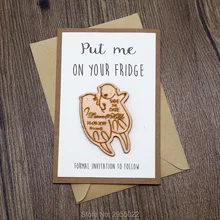 Персонализированные Свадебные морские оттопки экономят магниты даты, изготовленные на заказ деревянные деревенские животные сохраняют дату, стаканчики для вечеринки, подарков, свадьбы